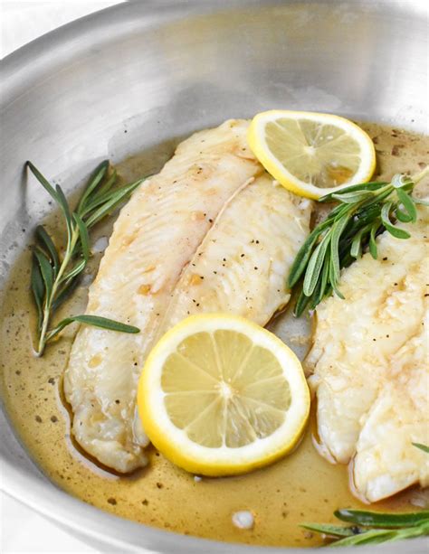 Basa Fish Fillet with Lemon Brown Butter Sauce .